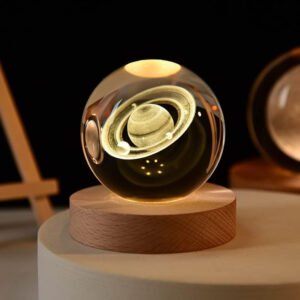 3D CRYSTAL BALL NIGHT LAMP(SATURN) (6 CM)